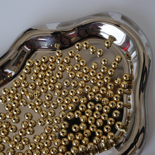 シルバー・ゴールド丸玉ビーズ(10ヶ)